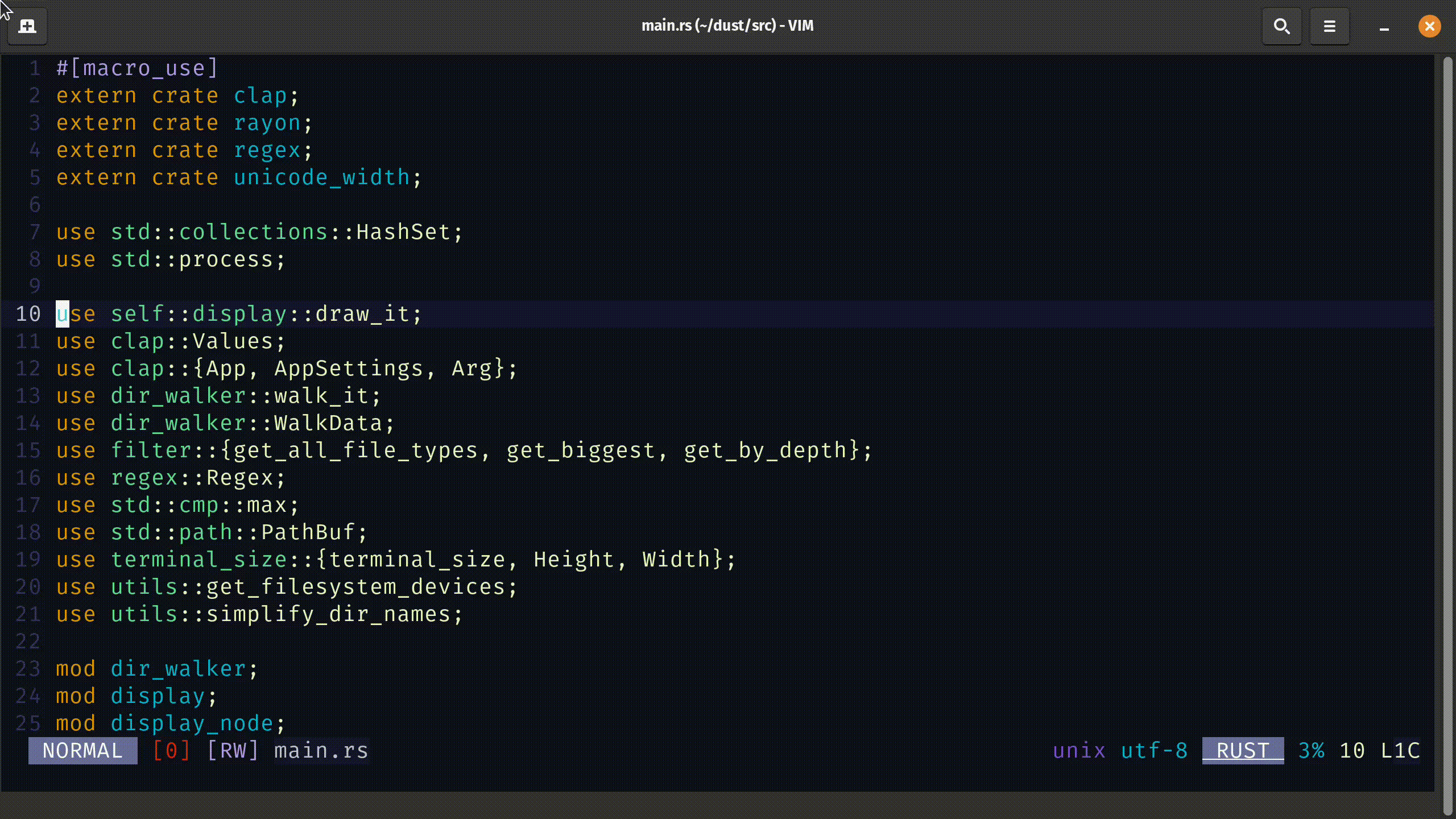 deleting a specified number of lines in Vim