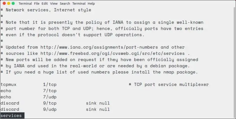 View text files with less command in Linux