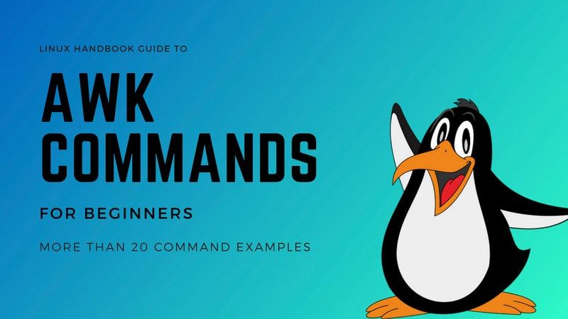 AWK commands explained with examples