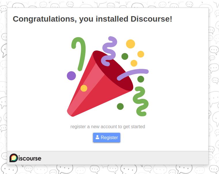 Discourse Installed 