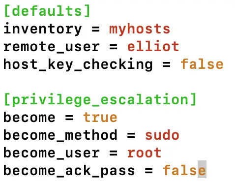 Ansible configuration example