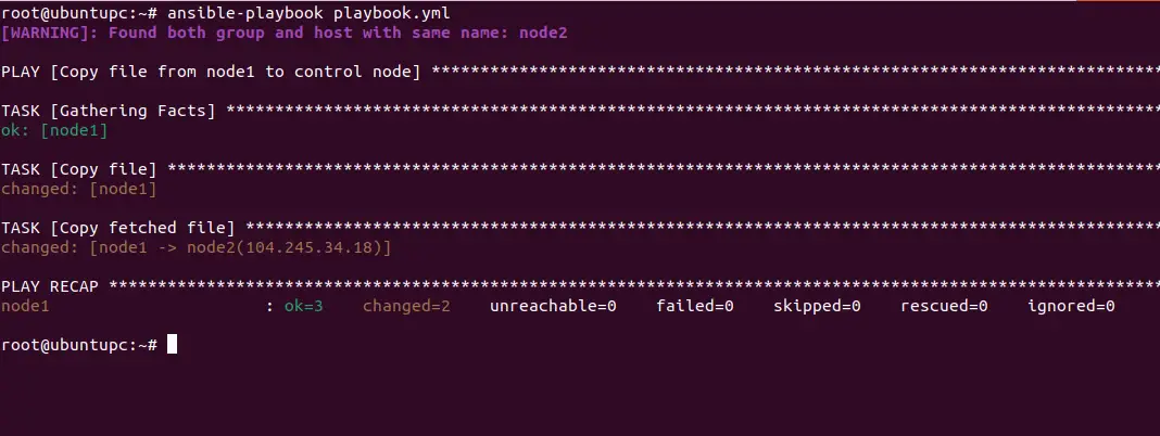 Copy file from node1 to node2 using delgate_to in Ansible