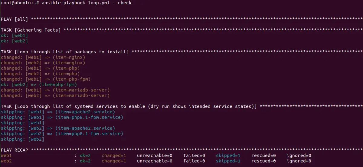 Perform task based on conditionals with Ansible dry run