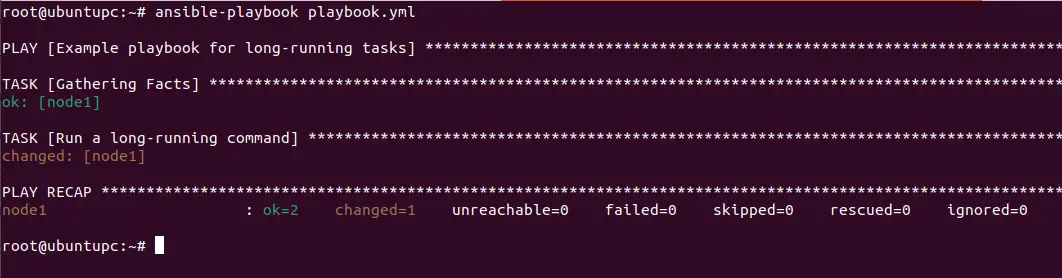 Handle long running task using ansible_command_timeout