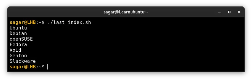 Append to array to bash by defining the last index