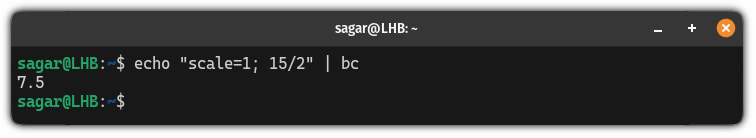 calculate float values without bc prompt in Linux