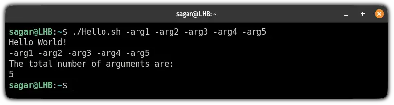 check a number of arguments and which arguments were passed in bash using * variable