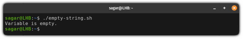 Check if variable is empty in Bash By comparing a variable to an empty string