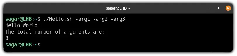 check the number of arguments in bash