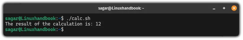 Command substitution using backticks in bash