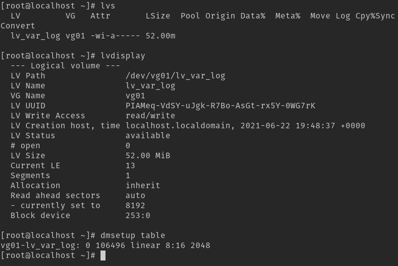 dmsetup low level disk management utility