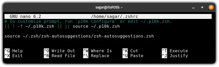 enable auto suggestion manually in zsh