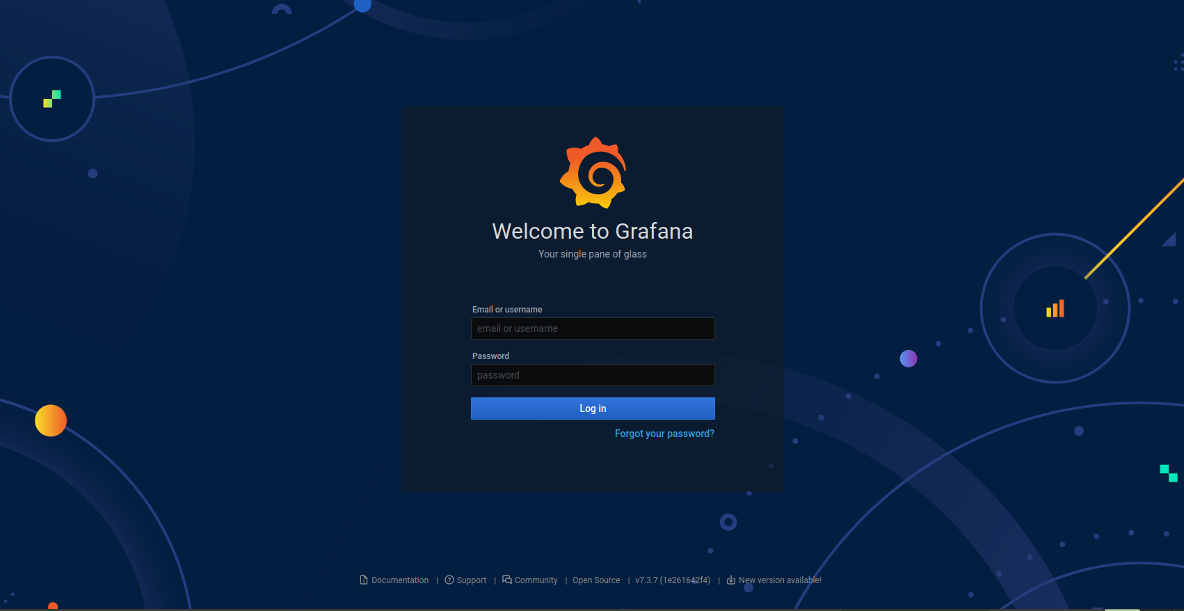 Grafana Login Screen