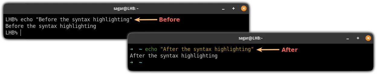 how to enable syntax highlighting in ZSH using the oh my zsh.png