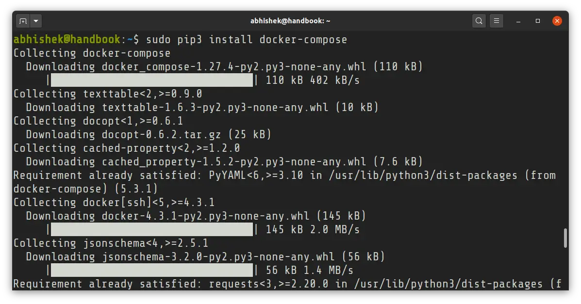 Installing Docker Compose on Ubuntu with PIP