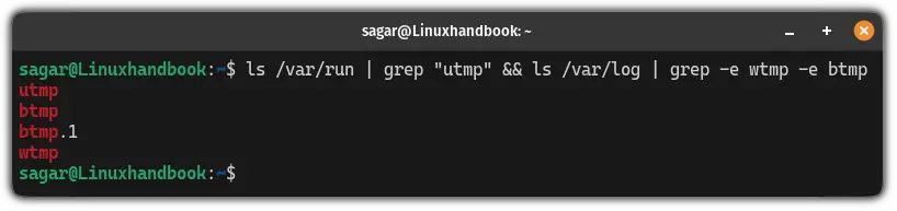 utmp, wtmp, and btmp Files in Linux