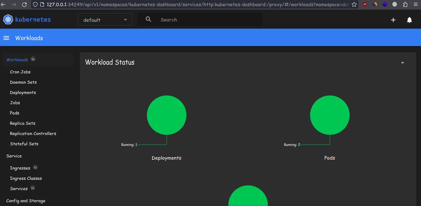 Minikube dashboard