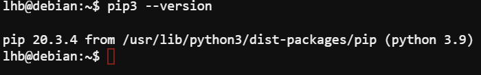 Pip installed on Debian