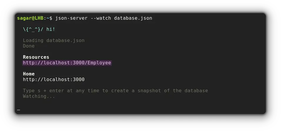 run json server in linux