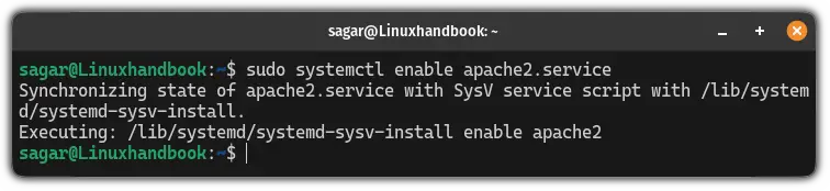 start systemd service at boot in Ubuntu