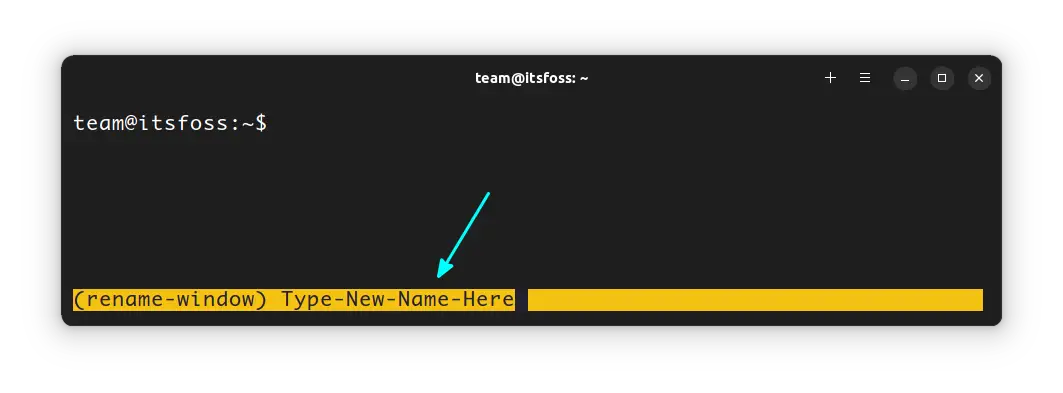 Rename a Window in TMUX