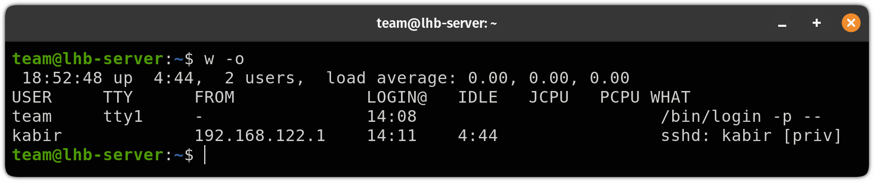 Use old style output  while using the w command