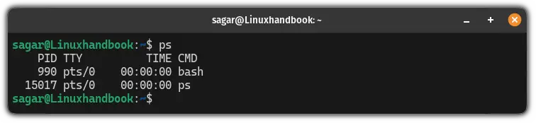 Use ps command in Linux