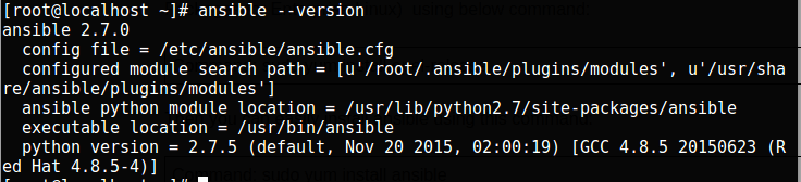 Check Ansible version on Linux