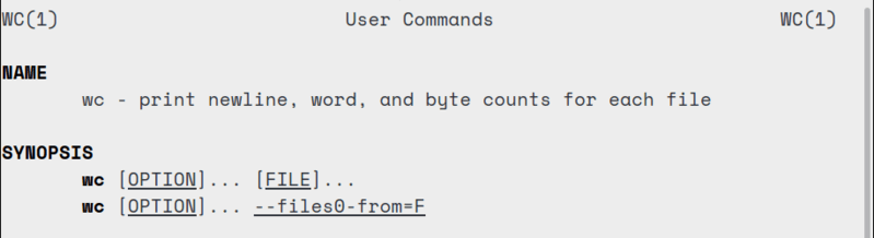 wc command syntax